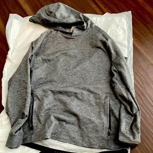 Lulu textured tech hoodie - grey - large